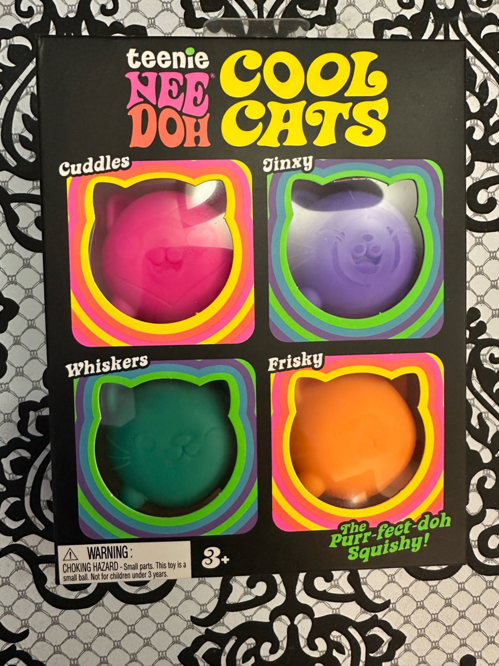 NEEDOH Cool Cats Pink, Purple, Teal, Orange